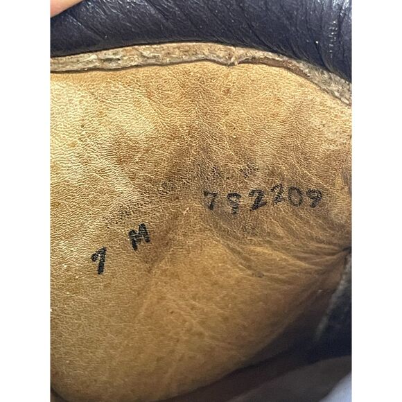 Dexter Women's Bootie Biker Combat Hiking Vintage Heel Boot Suede 7M Brown Shoes - Picture 8 of 11